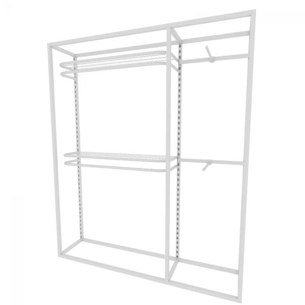 Arara Closet, Estilo Industrial, Guarda Roupas Aberto Com 10