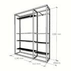 Arara Closet, Estilo Industrial, Guarda Roupas Aberto Com 11