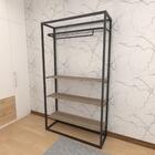 Arara Closet, Estilo Industrial, Guarda Roupas Aberto Com 11