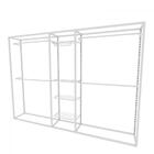 Arara Closet, Estilo Industrial, Guarda Roupas Aberto Com 11