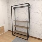 Arara Closet, Estilo Industrial, Guarda Roupas Aberto Com 11