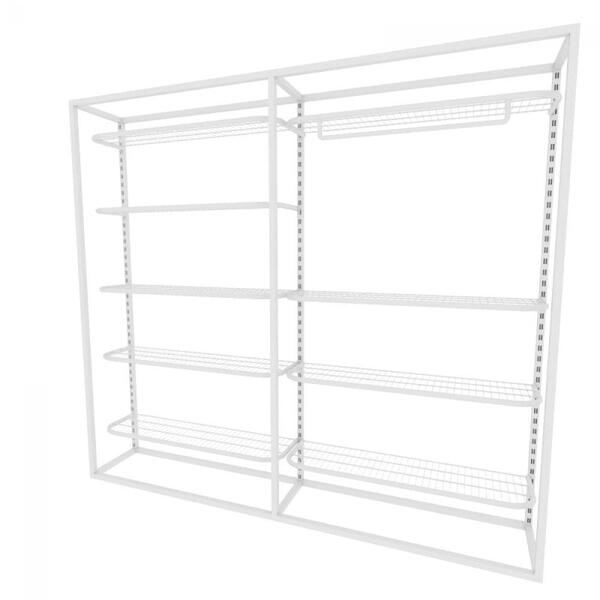 Arara Closet, Estilo Industrial, Guarda Roupas Aberto Com 11