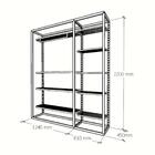 Arara Closet, Estilo Industrial, Guarda Roupas Aberto Com 11