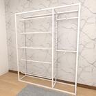 Arara Closet, Estilo Industrial, Guarda Roupas Aberto Com 11