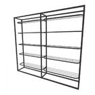 Arara Closet, Estilo Industrial, Guarda Roupas Aberto Com 12