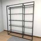 Arara Closet, Estilo Industrial, Guarda Roupas Aberto Com 12