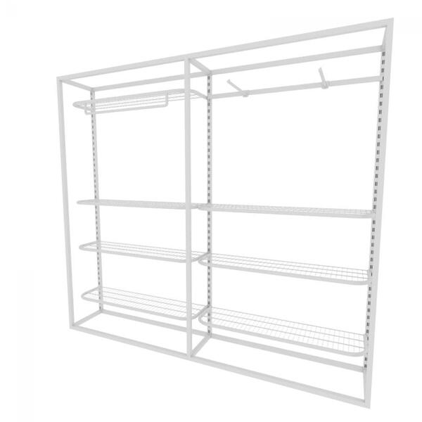 Arara Closet, Estilo Industrial, Guarda Roupas Aberto Com 12