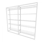 Arara Closet, Estilo Industrial, Guarda Roupas Aberto Com 12