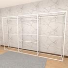 Arara Closet, Estilo Industrial, Guarda Roupas Aberto Com 13