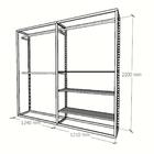 Arara Closet, Estilo Industrial, Guarda Roupas Aberto Com 14