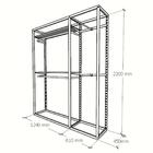 Arara Closet, Estilo Industrial, Guarda Roupas Aberto Com 14