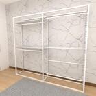 Arara Closet, Estilo Industrial, Guarda Roupas Aberto Com 14