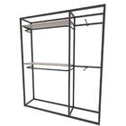 Arara Closet, Estilo Industrial, Guarda Roupas Aberto Com 14