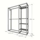 Arara Closet, Estilo Industrial, Guarda Roupas Aberto Com 14