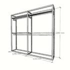 Arara Closet, Estilo Industrial, Guarda Roupas Aberto Com 14