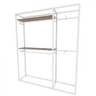 Arara Closet, Estilo Industrial, Guarda Roupas Aberto Com 14