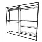 Arara Closet, Estilo Industrial, Guarda Roupas Aberto Com 14