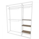 Arara Closet, Estilo Industrial, Guarda Roupas Aberto Com 14