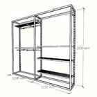 Arara Closet, Estilo Industrial, Guarda Roupas Aberto Com 14