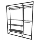 Arara Closet, Estilo Industrial, Guarda Roupas Aberto Com 14