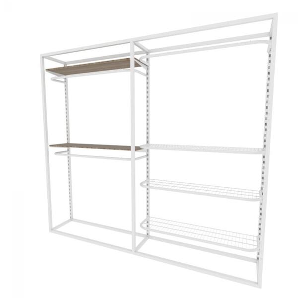 Arara Closet, Estilo Industrial, Guarda Roupas Aberto Com 14