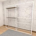 Arara Closet, Estilo Industrial, Guarda Roupas Aberto Com 14