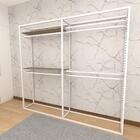 Arara Closet, Estilo Industrial, Guarda Roupas Aberto Com 14