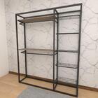 Arara Closet, Estilo Industrial, Guarda Roupas Aberto Com 15