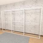 Arara Closet, Estilo Industrial, Guarda Roupas Aberto Com 15