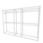 Arara Closet, Estilo Industrial, Guarda Roupas Aberto Com 15