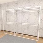 Arara Closet, Estilo Industrial, Guarda Roupas Aberto Com 15