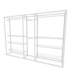 Arara Closet, Estilo Industrial, Guarda Roupas Aberto Com 15