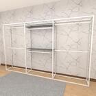 Arara Closet, Estilo Industrial, Guarda Roupas Aberto Com 15