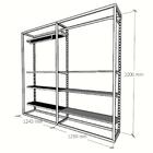 Arara Closet, Estilo Industrial, Guarda Roupas Aberto Com 16