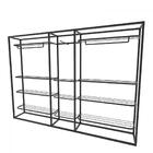 Arara Closet, Estilo Industrial, Guarda Roupas Aberto Com 16