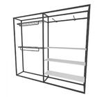 Arara Closet, Estilo Industrial, Guarda Roupas Aberto Com 16