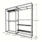 Arara Closet, Estilo Industrial, Guarda Roupas Aberto Com 16