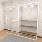 Arara Closet, Estilo Industrial, Guarda Roupas Aberto Com 16