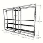 Arara Closet, Estilo Industrial, Guarda Roupas Aberto Com 16