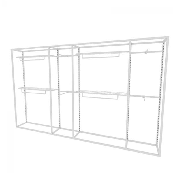 Arara Closet, Estilo Industrial, Guarda Roupas Aberto Com 16