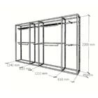 Arara Closet, Estilo Industrial, Guarda Roupas Aberto Com 16