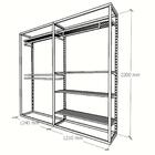 Arara Closet, Estilo Industrial, Guarda Roupas Aberto Com 16