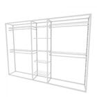 Arara Closet, Estilo Industrial, Guarda Roupas Aberto Com 16