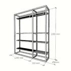 Arara Closet, Estilo Industrial, Guarda Roupas Aberto Com 16