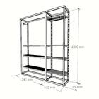 Arara Closet, Estilo Industrial, Guarda Roupas Aberto Com 16