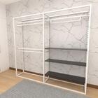 Arara Closet, Estilo Industrial, Guarda Roupas Aberto Com 16