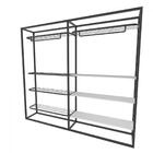 Arara Closet, Estilo Industrial, Guarda Roupas Aberto Com 16