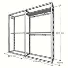 Arara Closet, Estilo Industrial, Guarda Roupas Aberto Com 16