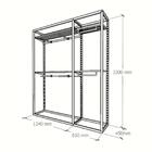 Arara Closet, Estilo Industrial, Guarda Roupas Aberto Com 16