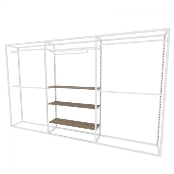 Arara Closet, Estilo Industrial, Guarda Roupas Aberto Com 17